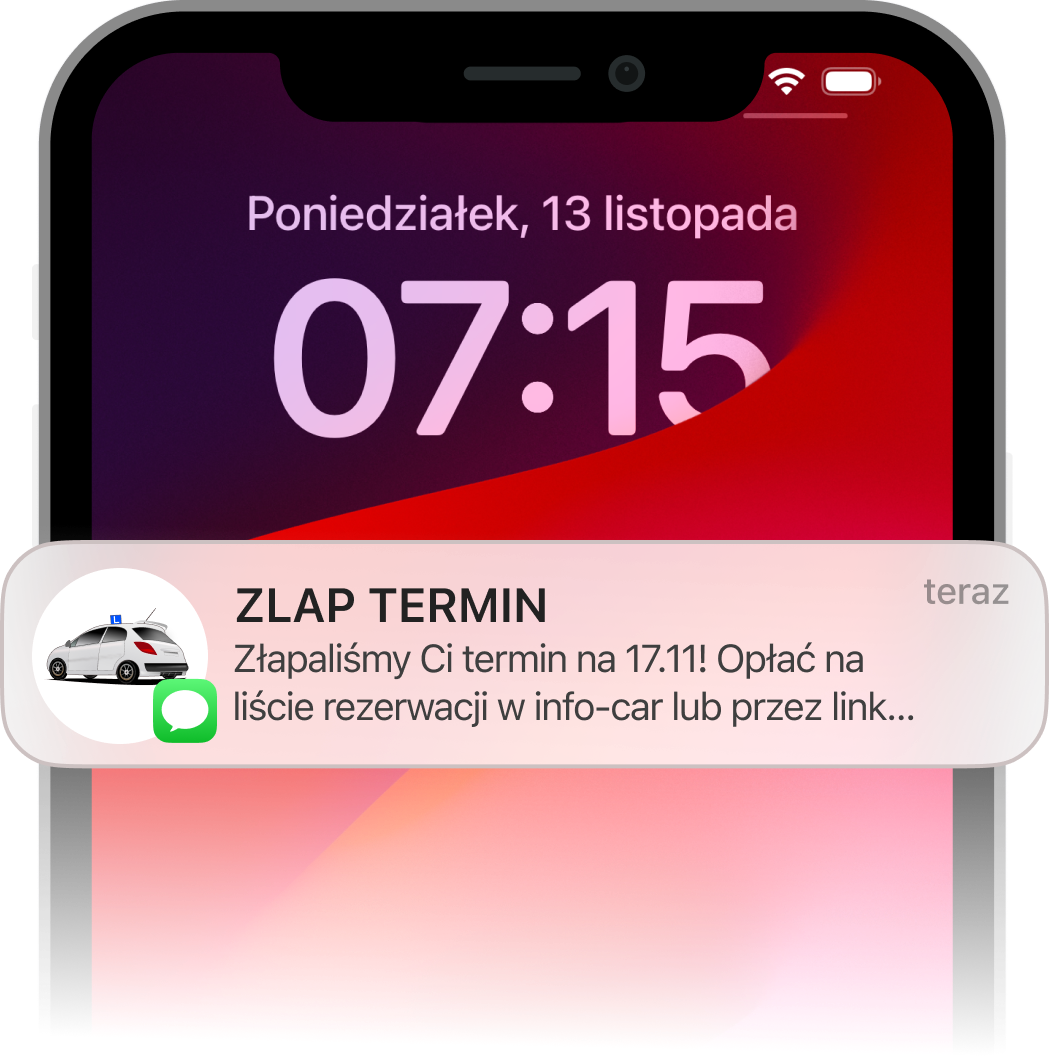 Powiadomienie o rezerwacji